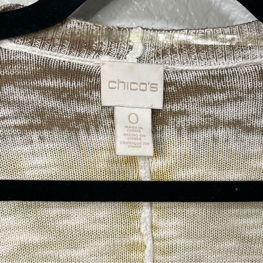 Chicos Shaline Striped Tie-Dye Cardigan Size Small - Picture 3 of 7